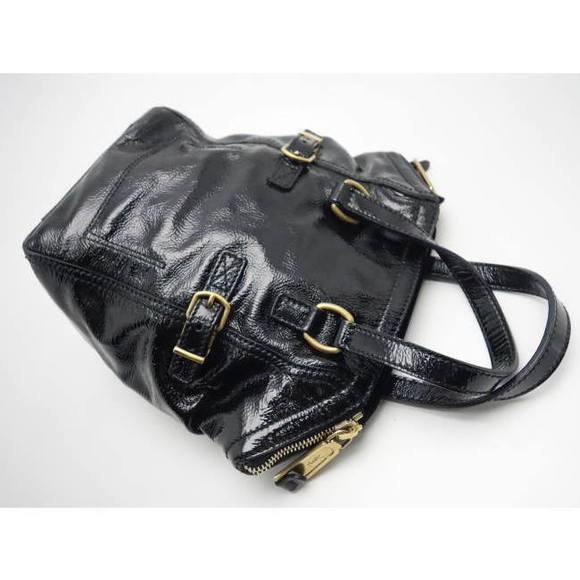 Yves Saint Laurent Downtown Mini Patent Leather Handbag Black - Picture 7 of 7